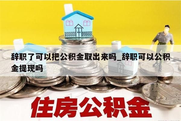 辞职了可以把公积金取出来吗_辞职可以公积金提现吗