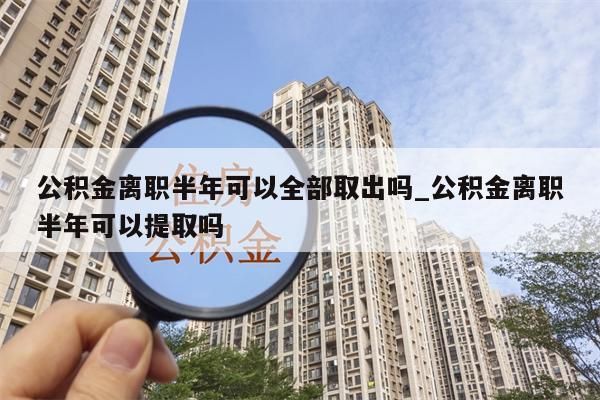 公积金离职半年可以全部取出吗_公积金离职半年可以提取吗