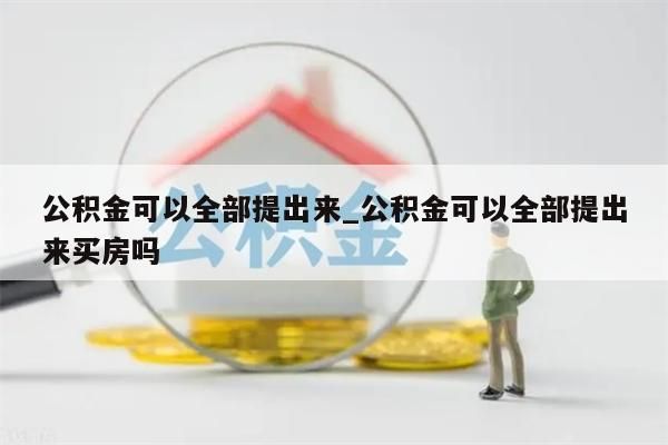 公积金可以全部提出来_公积金可以全部提出来买房吗